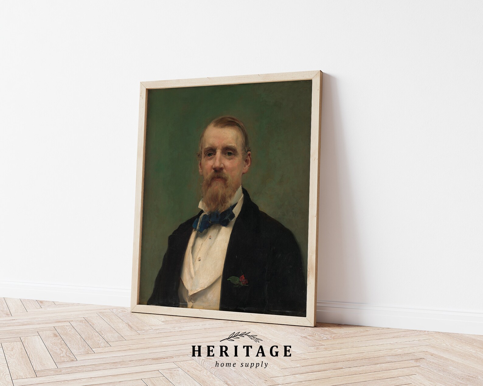 Vintage Portrait of a Man, Antique Oil Painting Man, Bearded Man ...