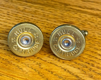 20 bore Shotgun Cartridge Cufflinks - shooting gifts