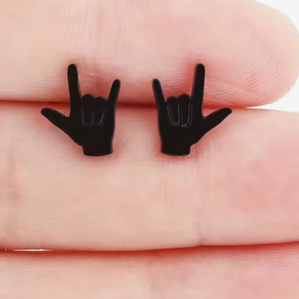 ASL “I Love You” Earrings Sign Language