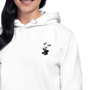 Embroidered Laughing Felix Pullover Hoodie