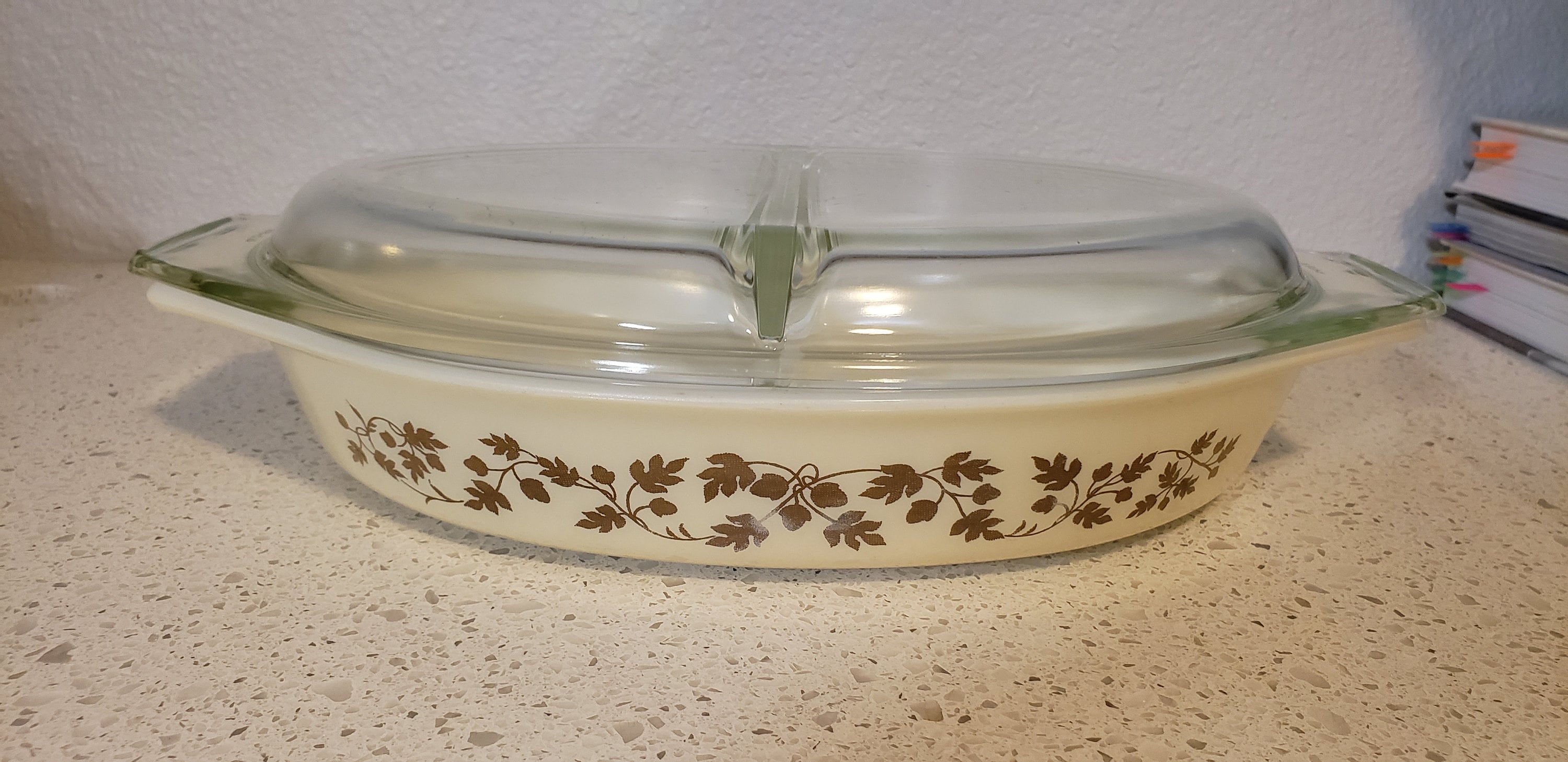 Pyrex Divided Dish Acorn with Lid Etsy