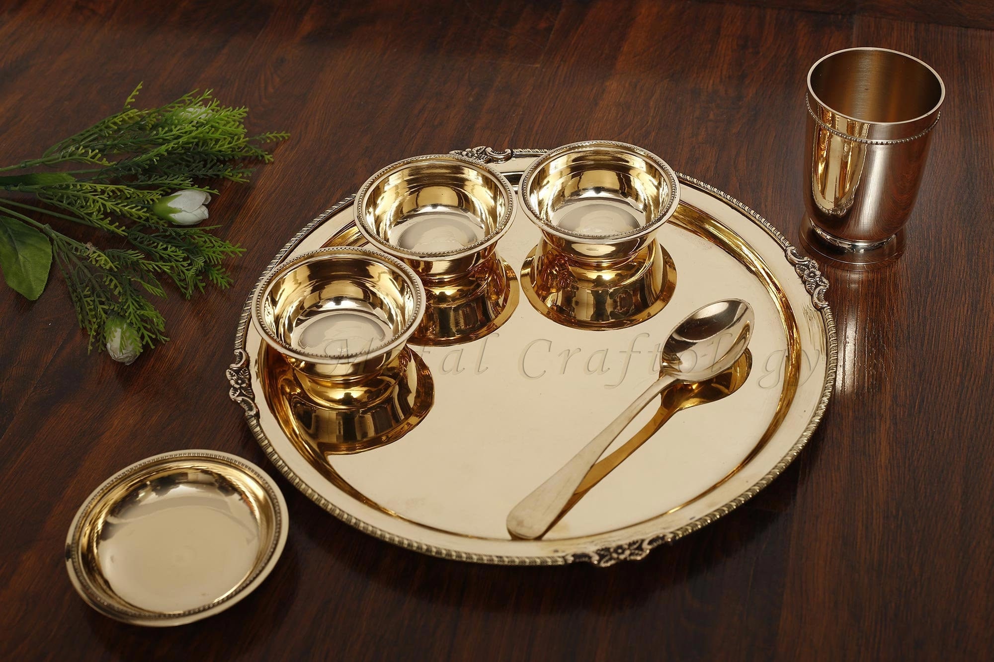 Brass dinner set price sale