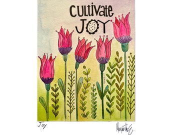 Impresión plana: Cultivate Joy Por Margarita Warner.