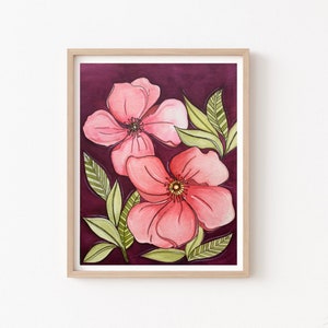 Flat Art Print /Dominican Republic Red flower