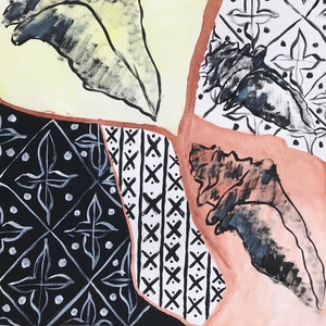 Pop Conchs 5 - Abstract Seashell Beach Painting