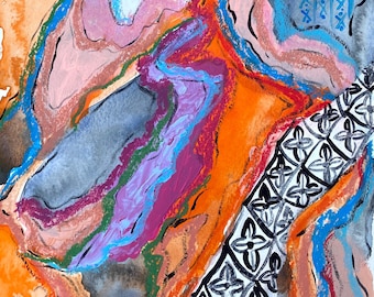 The Fortune of the Celestial Inferno - Abstract Painting Primitive Art Decor