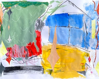 The Birth of Venus Upside Down - Abstract Conceptual Art Painting Mythology Aphrodite Goddess