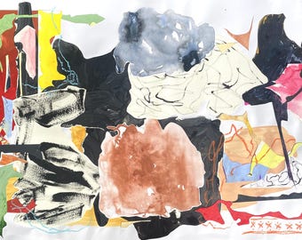The Breath of Dionysus Bends Romans - Abstract Paper Collage Mythology