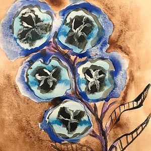 The Thanatos Doctrine - Abstract Flowers Mythology Painting