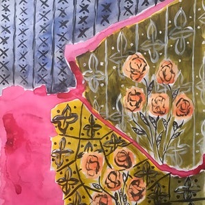 That Runaways&#39; Eyes May Wink - Abstract Flowers Shakespeare Romeo and Juliet Painting
