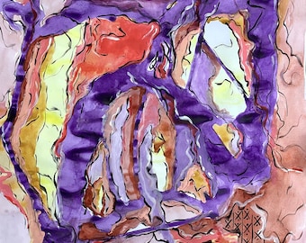 The Sybil's Mind Fills with Frenzy - Abstract Painting Art