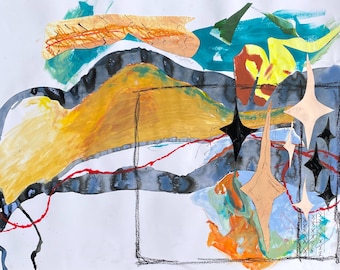 The Birth of Venus in Syndication - Abstract Conceptual Art Painting Greek Roman Mythology Aphrodite Goddess