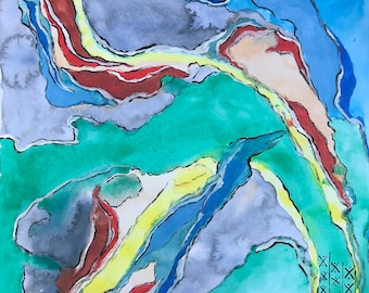 The Titanic Docks in Costa Rica - Abstract Painting Art