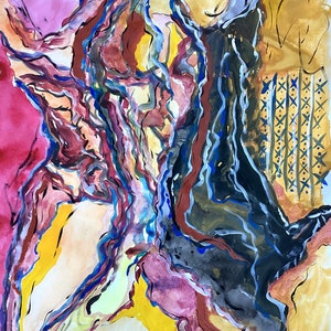 Achilles Blazing in His New Armor - Abstract Painting Mythology Iliad