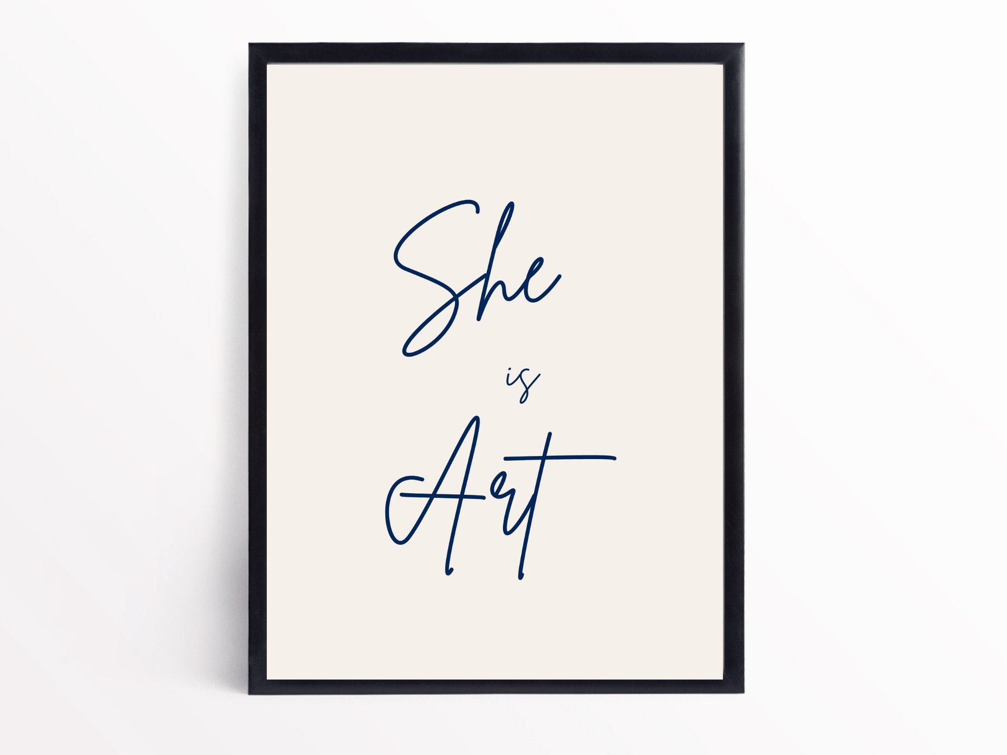 She is Art Girl Power Print Feminist Wall Art Motivational Etsy Australia