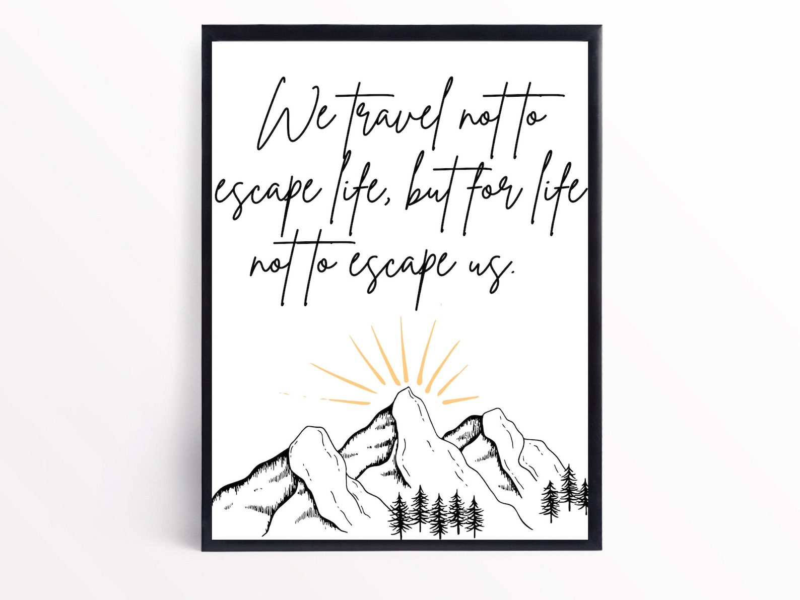 We Travel Not to Escape Life but for Life Not to Escape Us, Travel