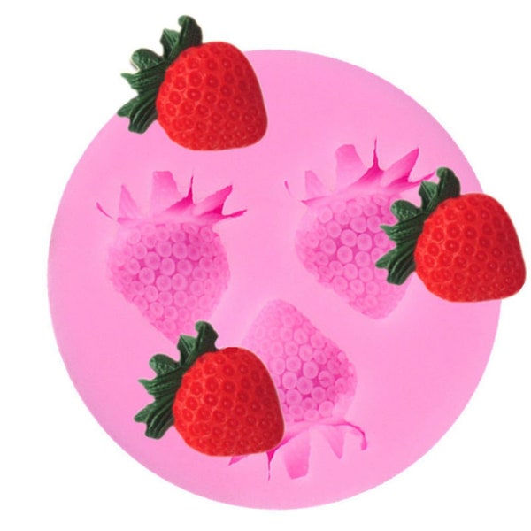 Food Grade Silicone Mold " Strawberries "