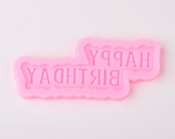 Happy Birthday Design DIY Food Grade Silicone Mold