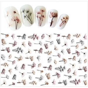 Flower Theme Nail Decal Stickers