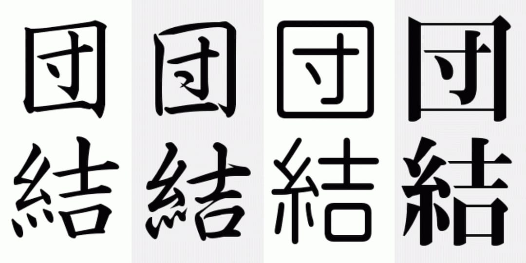 Kanji Symbol for Unitysolidarity SVG Digital Download Four Etsy