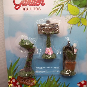 Whimsical Fairy Garden Set Including 3 Fairy Garden  Figurines