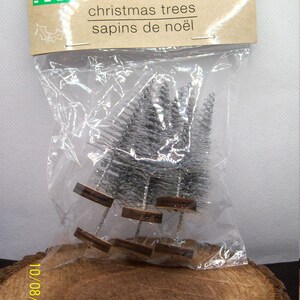 Mini Bottle Brush Christmas Trees  &quot; Silver &quot;