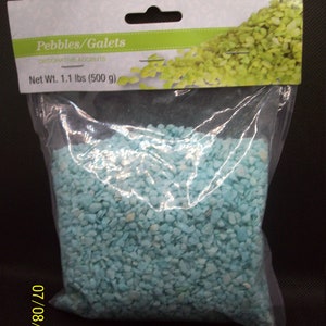 Decorative " Baby Blue " Pebbles/Galets Same product new packaging