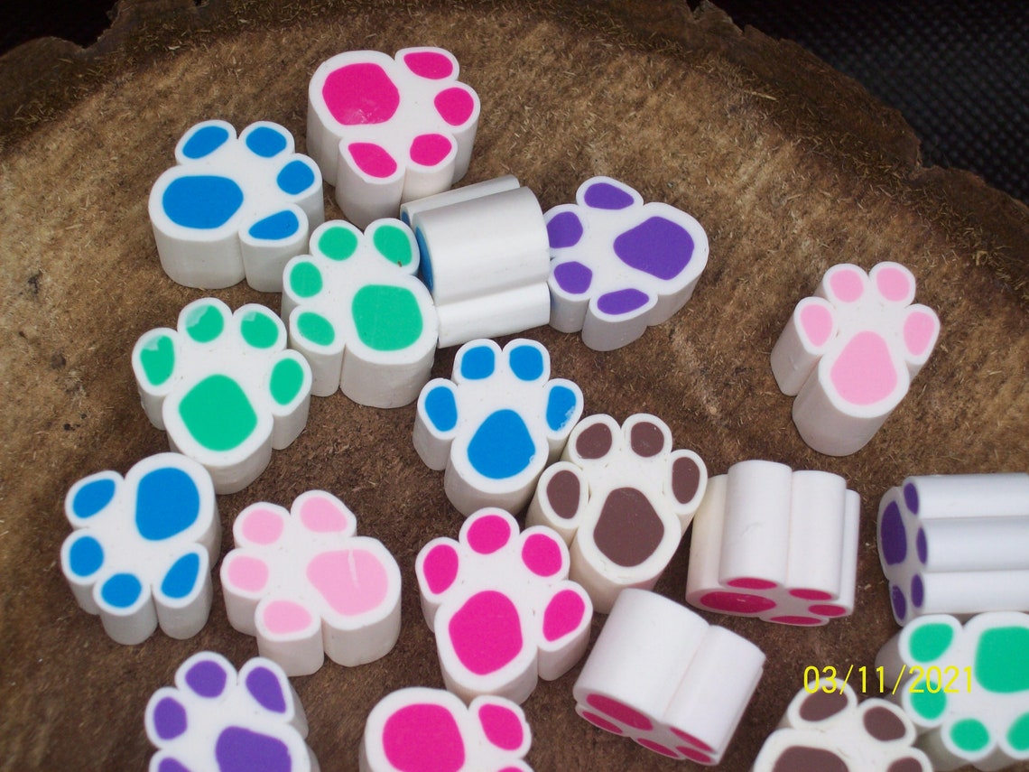 Dog Paw Print Polymer Clay Etsy