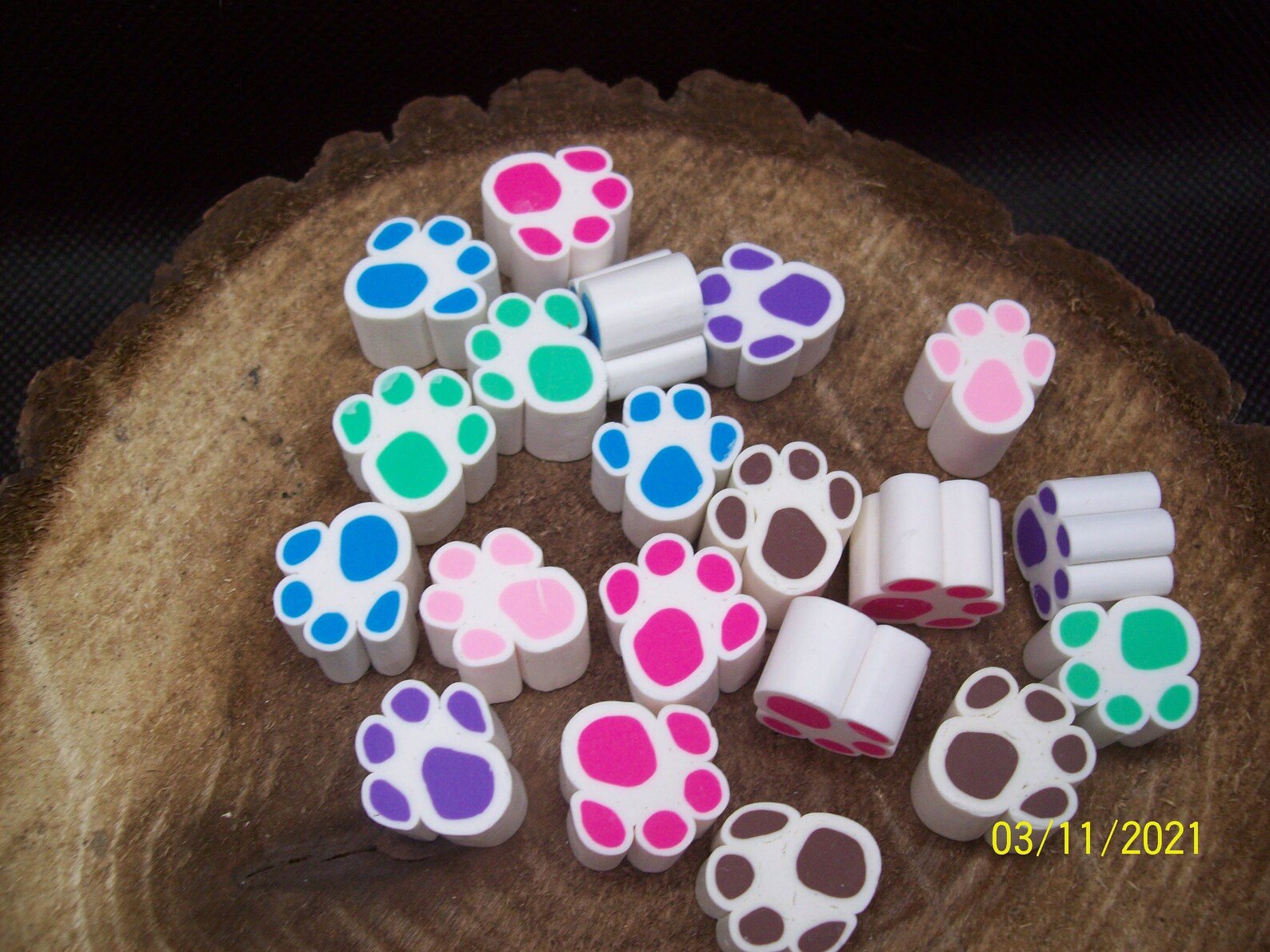 Dog Paw Print Polymer Clay Etsy