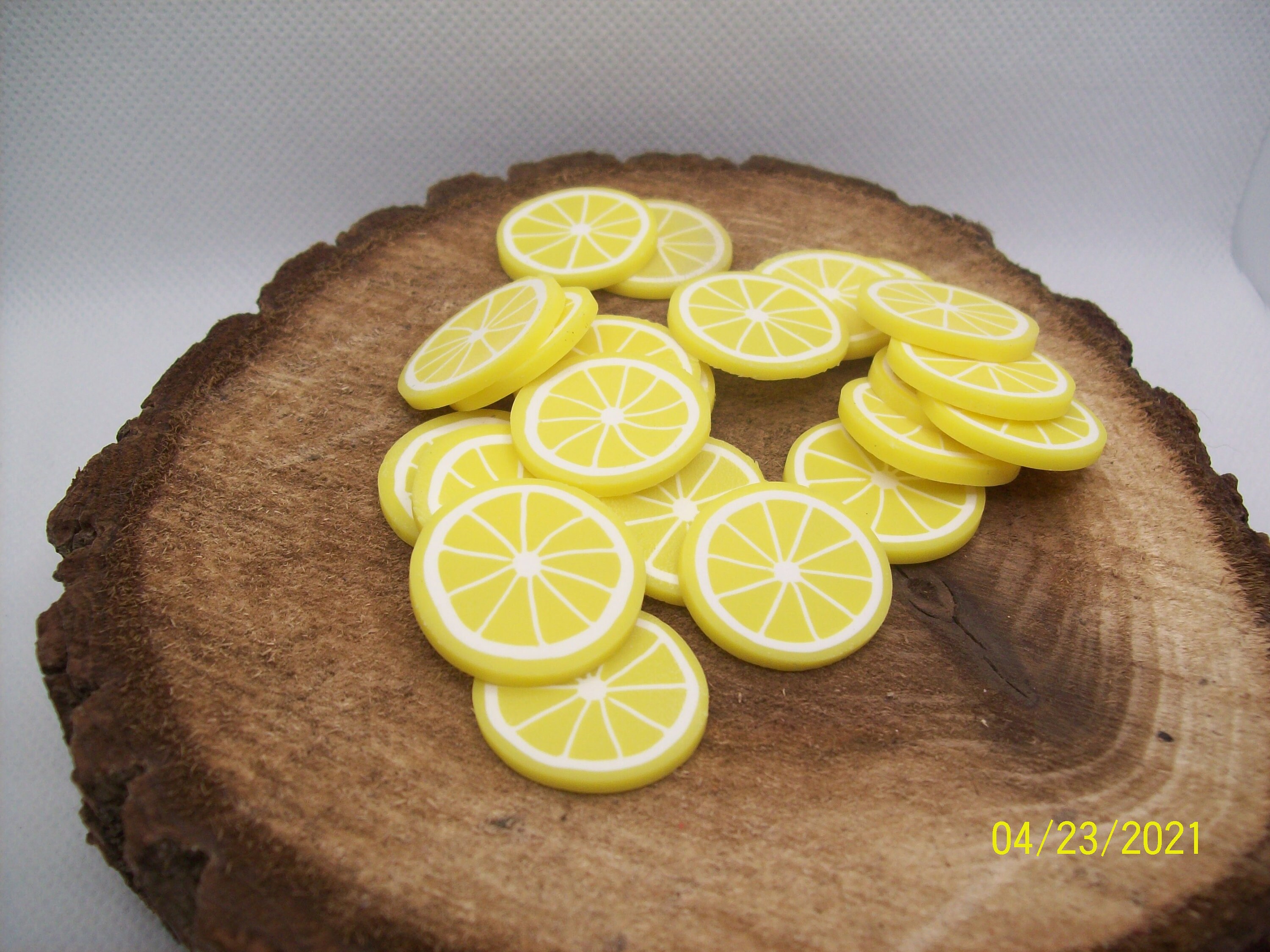 Polymer Clay Lemon Slices Cabochons Etsy