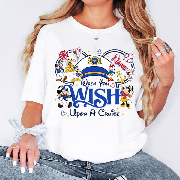 Wish Cruise When You Wish Upon A Cruise Shirt, Mickey and Friends Cruise Line Shirt, Family Trip 2024, Disneyland Cruise Family 2024 Shirt