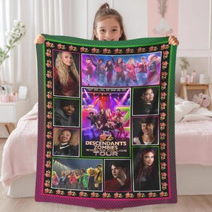 Descendants Zombies World Collide Tour Blanket, Descendants The Rise Of Red Blanket, Zombies 4 Blanket, World Collide Tour Summer Music Gift