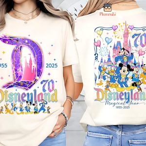 Disneyland 70th Anniversary Shirt, 70 Years of Disneyland Tee, Platinum Celebration, Happiest Place On Earth, Magic Kingdom