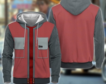 Back To The Future Sweatshirt Hoodie, Marty McFly Halloween Costume Shirt, Marty McFly Cosplay Shirt, Halloween Group Matching Shirt 02