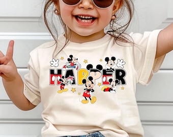 Custom Name Disneyland Mickey Mouse Shirt, Mickey Family Matching Shirts, Mom Dad Disneytrip Shirt, Personalized Mickey Mouse Birthday Tee