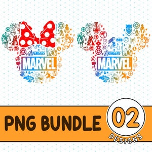 Mickey Avengers PNG, Avengers Superhero, Couple Shirts, Matching Family Shirts, Superhero Squad Symbol Group Matching, Png Designs