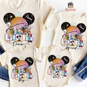Custom Epcot Birthday Trip Shirt, Mickey and Friends Birthday Shirt, Epcot Family Birthday Shirt, Disneyland Family Group Matching Shirt