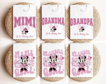 Custom Minnie Mouse Birthday Matching Shirt, Minnie Mouse Birthday Girl Shirt, Birthday Family Matching Shirt, Disneyland Birthday Shirt
