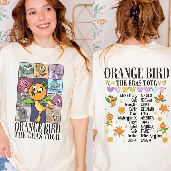 Orange Bird Epcot World Tour Shirt, Orange Bird The Eras Tour Shirt, Epcot Flowers and Garden Shirt, Figment Dragon Disneyland Eras Tour Tee