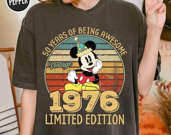 Disneyland Vintage Mickey 30Th Birthday Shirt 30 Years Of Being Awesome Tee Dad Birthday Gift Disneyland Birthday Family Matching Tee