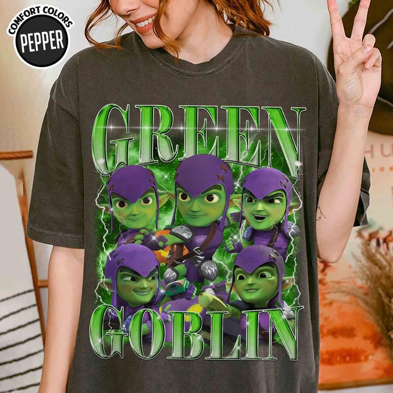 Camiseta de Spidey y sus increíbles amigos, camiseta de Spider-Man: Duende Verde, camiseta de Spidey y sus increíbles amigos, camiseta de los Vengadores del MCU 01 imagen 2