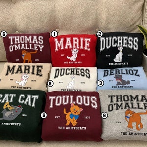 Aristocats Shirt, The Aristocats Sweatshirt, Marie Duchess Thomas O'Malley Berlioz Toulouse Shirt, Family Matching Family Shirts