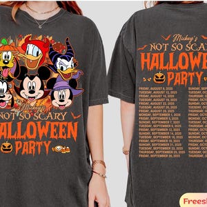 Mickey&#39;s Not So Scary Halloween Party 2025 Shirt Mickey And Friends Halloween Shirt Disneyland Halloween Trip Tee Halloween Costume