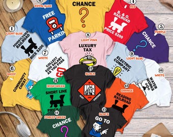 Monopoly Game Halloween Costume Shirt, Monopoly Game Cards Costume Shirt, Board Game Group Matching Shirt, Halloween Party Shirt