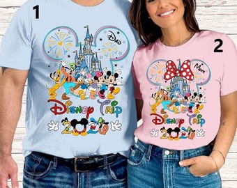 Personalized Disneyland Family Trip 2026 Shirt, Family Vacation 2026 Shirt, Custom Family Matching Shirt,  Mickey Minnie Couple Shirt 05