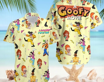 Goofy Hawaiian Shirt, Goofy Movie Summer Hawaiian Shirt, Goofy Max Goof Hawaiian Shirt, Goofy Dad Shirt, Disneyland Family Trip Shirt