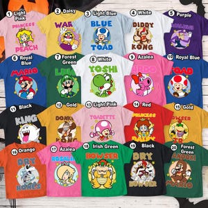 Super Mario Family Costume Shirt, Super Mario Epic Universe Shirt, Mario Group Matching Tee, Disneyland Halloween Party Tee Epic Universe 00 image 1