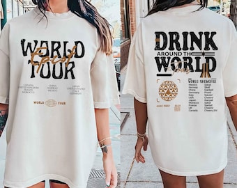 Epcot Drink Around The World Shirt, Disneyland Epcot World Tour Shirt, Disneyland Family Trip Shirt, Epcot Center Shirt, Epcot Drinking Team
