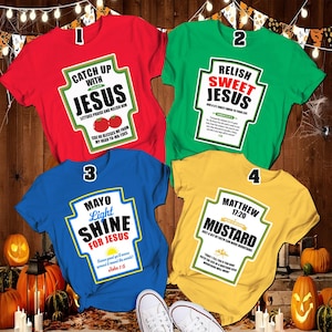Group Condiments Matching Costume Shirt, Ketchup Ranch Condiment Costume Shirt, Family Halloween 2025 Shirt, Halloween Party Cosplay Tee