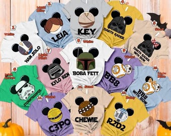StarWars Kostüm Familie Passendes Shirt, StarWars Halloween Gruppe Shirt, Boba Fett Darth Vader Shirt, Familie Halloweenkostüm 2025
